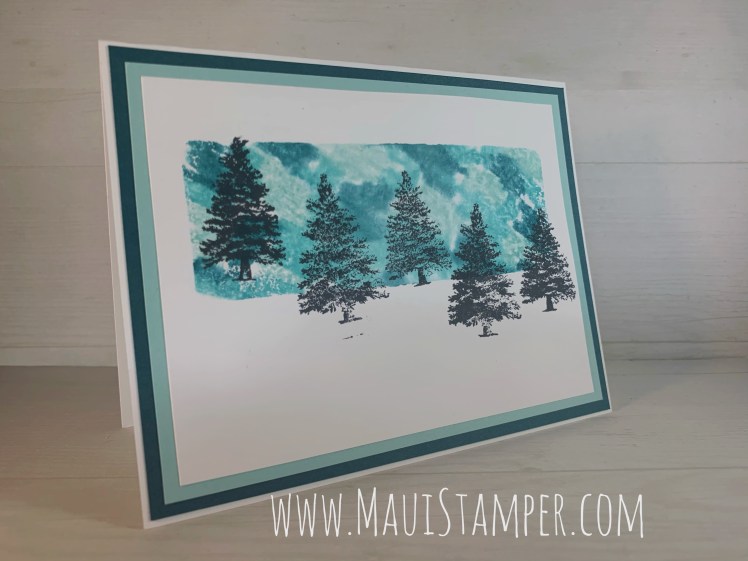Maui Stamper Stampin Up Rooted in Nature Acrylic Block Technique