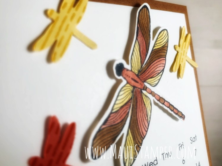 Maui Stamper Stampin Up DIY Easel Calendar November 2020 Dragonfly Garden