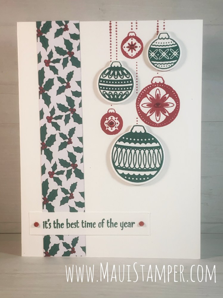 Maui Stamper Stampin Up Ornamental Envelope Handmade Christmas Card