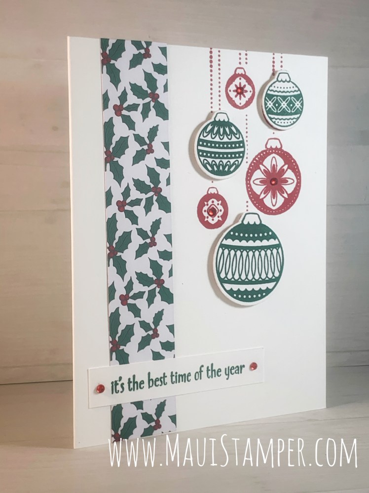 Maui Stamper Stampin Up Ornamental Envelope Handmade Christmas Card