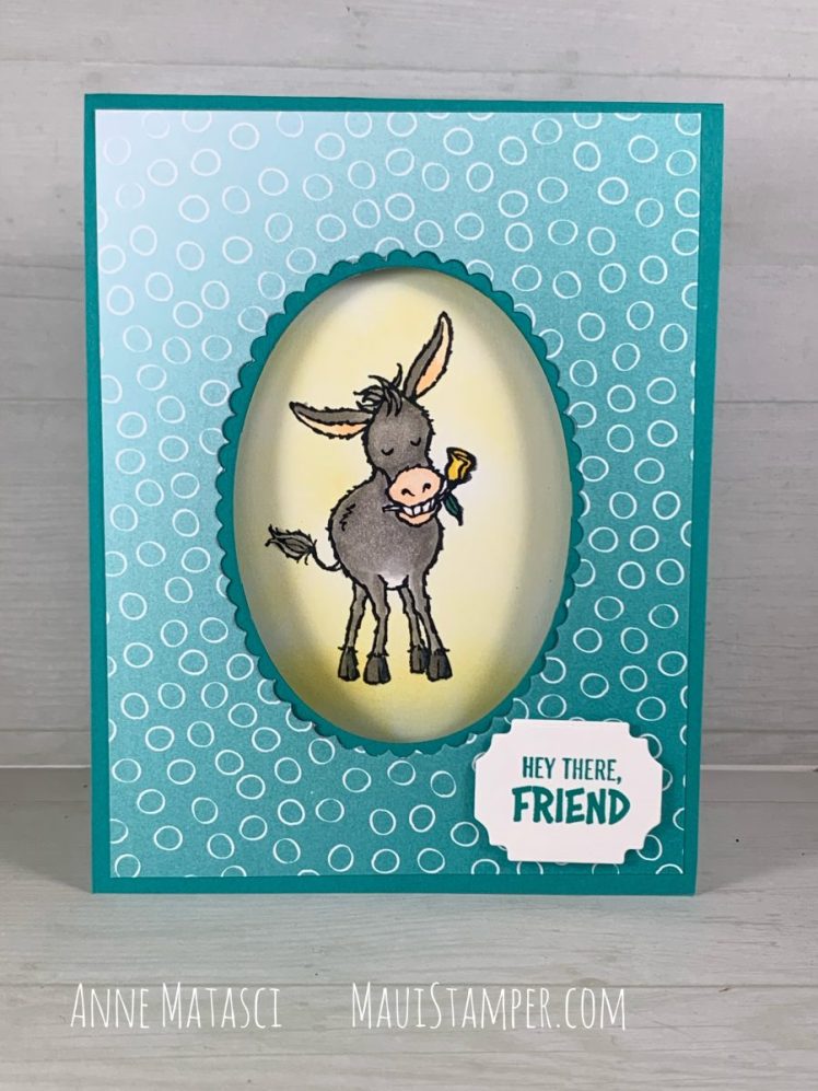 Maui Stamper Stampin Up Darling Donkey Oh So Ombre DSP