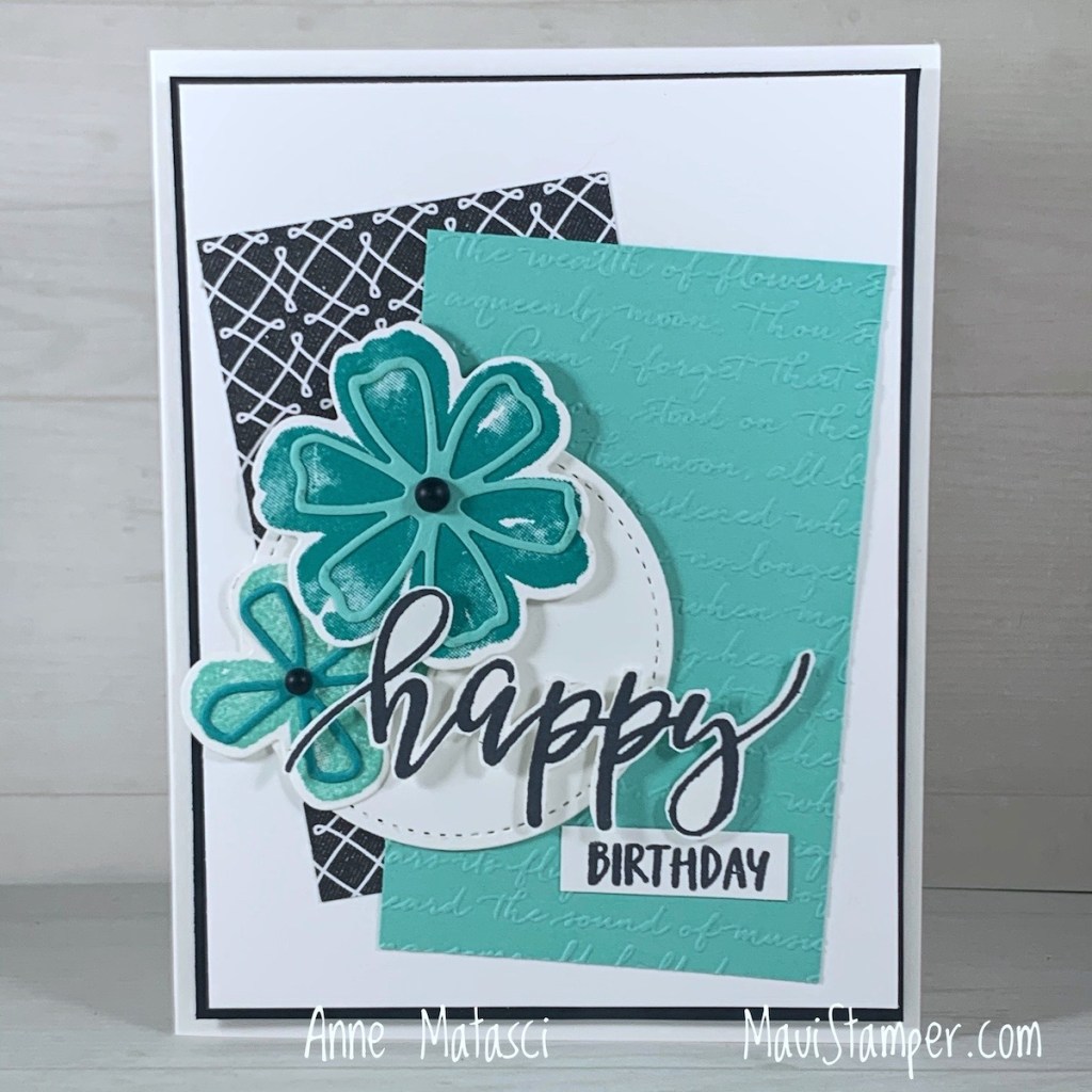 Maui Stamper Stampin Up Pretty Perennials True Love DSP Scripty birthday card