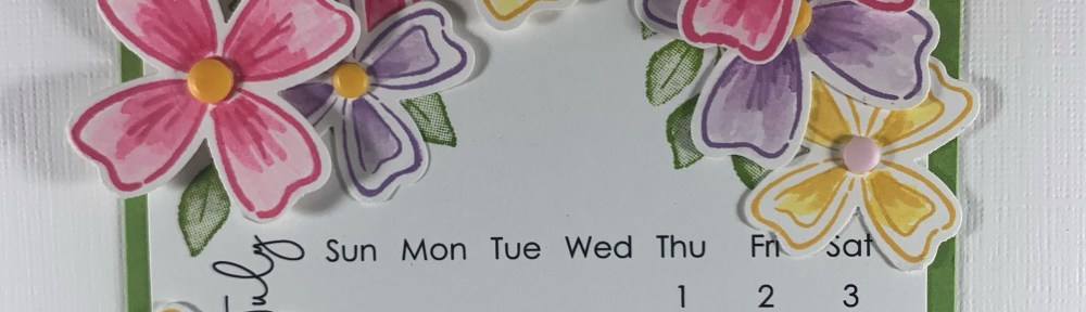 Maui Stamper Stampin Up Flowers of Friendship DIY Easel Calendar July 2021