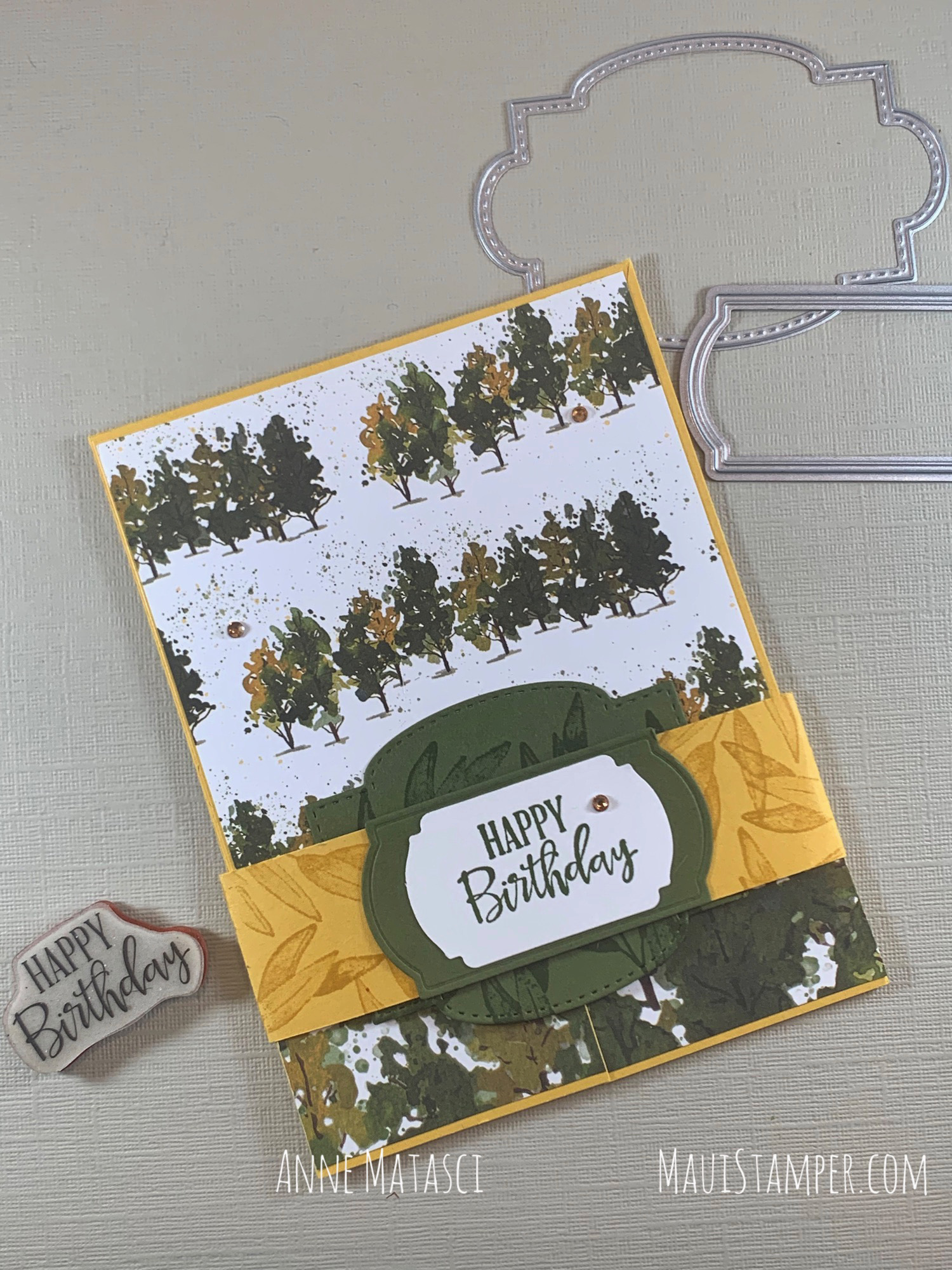 Maui Stamper Stampin Up Beauty of the Earth DSP Fun Fold handmade card