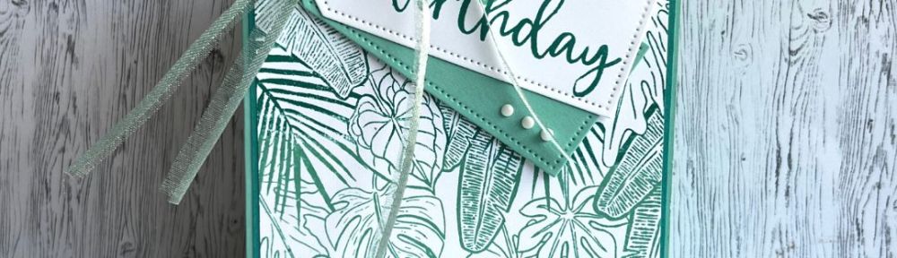 MauiStamper Stampin' Up! Tropical Hideaway background tags DIY handmade card
