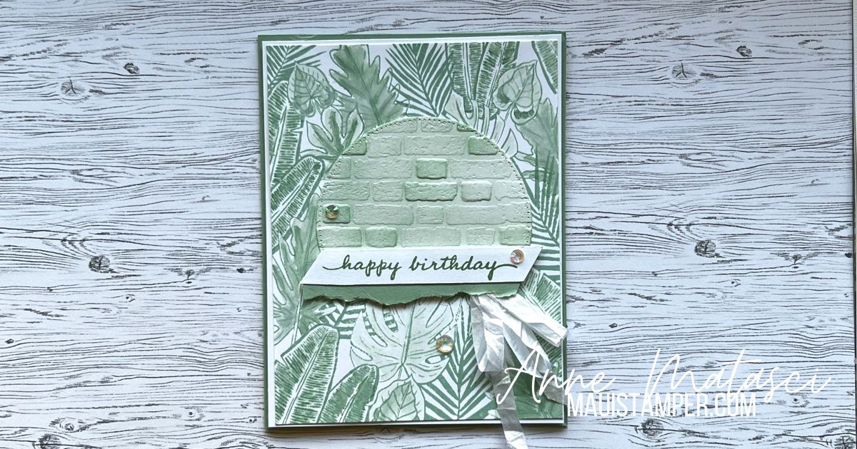 MauiStamper Stampin' Up! Tropical Hideaway background watercolor DIY handmade card