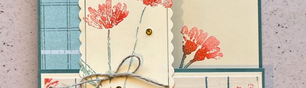 A handmade card with floral designs and the sentiment “Hello Friend”