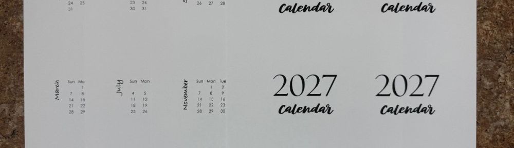 Printable 2027 DIY Calendar template